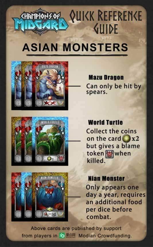 chinese monsters list Champions of Midgard: Asian or Chinese Monsters Promo Pack (Promo Edition)