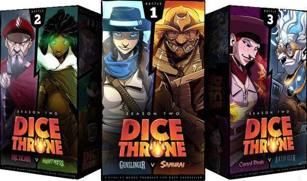 Dice Throne: Season Two Champion Edition With Kickstarter Board Game Battle Chest by Roxley Games - The Game Steward Dice Throne: Season Two Champion Edition With Kickstarter Board Game Battle Chest by Roxley Games - The Game Steward