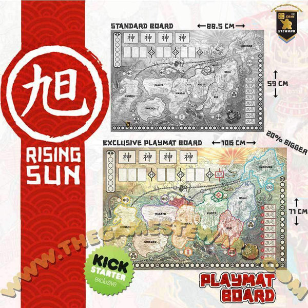 Rising Sun Play Mat Kickstarter Board Game Accessory The Game Steward