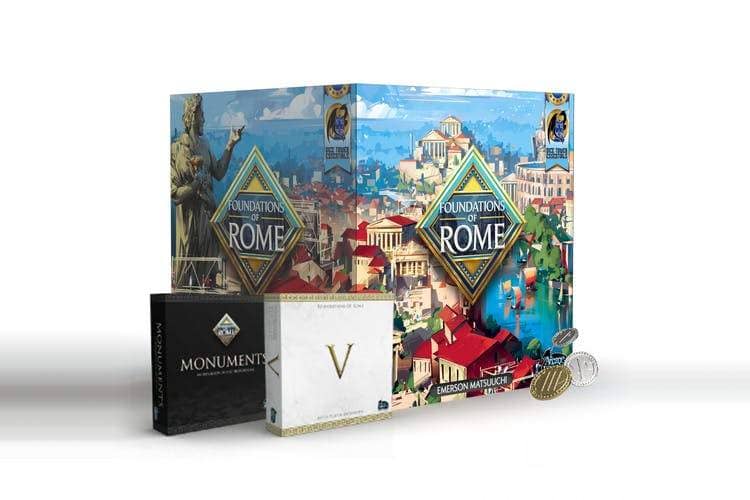 Foundations of Rome Kickstarter Maximus Sundrop Ed by Arcane Wonders 2 Add-ons Foundations of Rome Kickstarter Maximus Sundrop Ed by Arcane Wonders 2 Add-ons