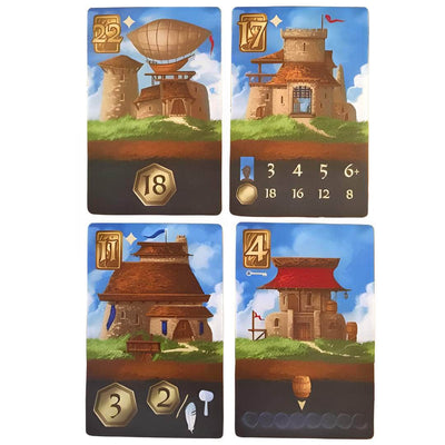 Arzium Archive Promo Box com acima e abaixo, perto e distante, & Islebound Promos (edição de pré-encomenda do Kickstarter) suplemento de jogo de tabuleiro Kickstarter Red Raven Games KS001601A