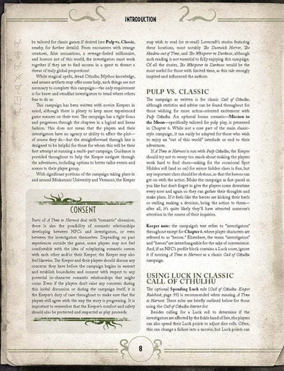 Call of Cthulhu : 수확 시간 Deluxe Leatherette (Retail Edition) 소매 역할 재생 게임 캠페인 Chaosium KS001612a