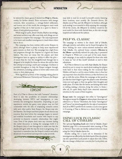 Call of Cthulhu: A Time to Harvest Deluxe Leatherette (Retail Edition) Retail Role Playing Game Campaign Chaosium KS001612A