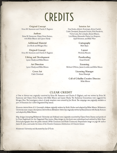 Call of Cthulhu: A Time to Harvest Hardback (Edición minorista) Rol de juego de juegos de juego Chaosium KS001613A
