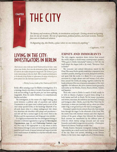 Call of Cthulhu: Βερολίνο το Wicked City Hardback (Retail Edition) Λιανικός Ρόλος Παιχνιδιού Παιχνίδι Συμπλήρωμα Chaosium KS001614A