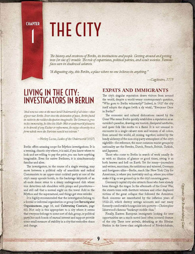 Call Of Cthulhu: Berlin The Wicked City Hackback (Retail Edition) Rolduras de varejo Suplemento de jogo Chaosium KS001614A