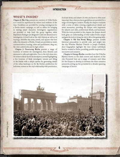 Call of Cthulhu: Berlin The Wicked City Hardback (Retail Edition) Retail Role Playing Game Supplement Chaosium KS001614A