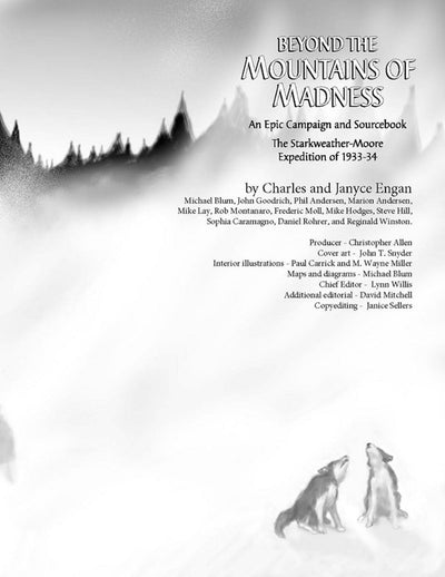 Call of Cthulhu: Beyond the Mountains of Madness Hardback (édition de détail) Rôle de vente le jeu Campagne Chaosium KS001615A