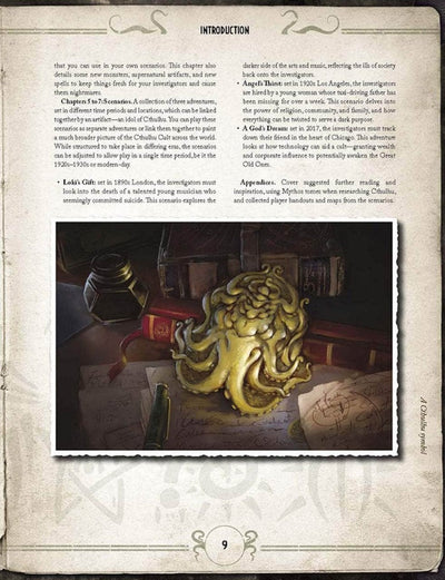 Call of Cthulhu : Cthulhu 디럭스 가죽의 숭배 (소매판) 소매 역할 게임 게임 보충 chaosium ks001617a