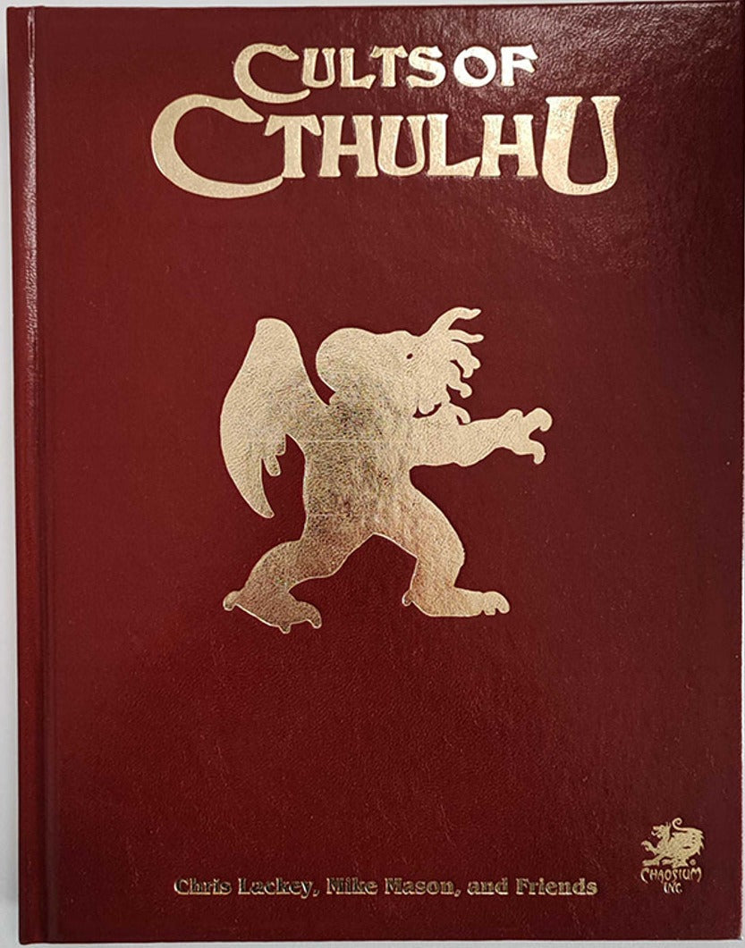 Call of Cthulhu: Cults of Cthulhu Deluxe Leatherette (Retail Edition) บทบาทการค้าปลีกเล่นเกมเสริม Chaosium KS001617A