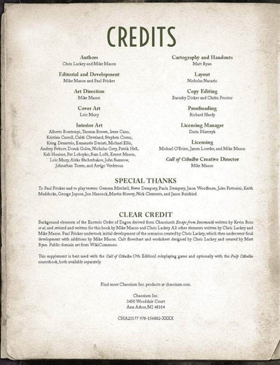 Call of Cthulhu: Cults of Cthulhu Deluxe Lexuxe (detaliczna edycja) Retail Play Gra Supplement Chaosium KS001617A