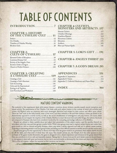 Call of Cthulhu: Cults of Cthulhu Deluxe Leatherette (Retail Edition) Retail Rollespil Supplement Chaosium KS001617A