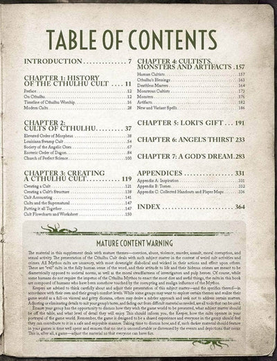 Call of Cthulhu: Cults of Cthulhu Deluxe Leatherette (Retail Edition) Retail Role Playing Game Supplement Chaosium KS001617A