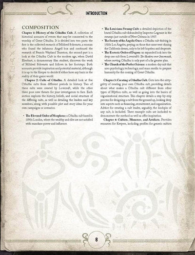 Cthulhu的呼唤：Cthulhu Hardback的崇拜（零售版）零售角色玩游戏补充Chaosium KS001618A