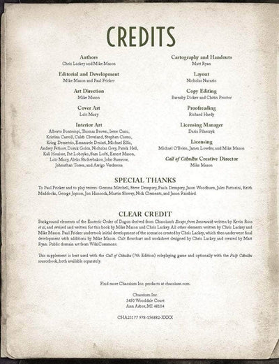 Call of Cthulhu: Cults of Cthulhu Hardback (Retail Edition) Detailrollespil Supplement Chaosium KS001618A