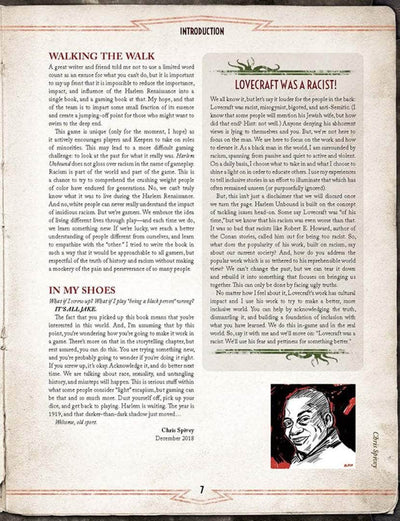 Call of Cthulhu : Harlem Unbound Hardback (Retail Edition) 소매 역할 게임 게임 보충 Chaosium KS001619a