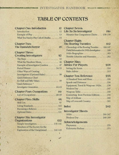 Call of Cthulhu: Investigators Handbook Deluxe Leatherette (Retail Edition) Retail Role Playing Game Chaosium KS001621A