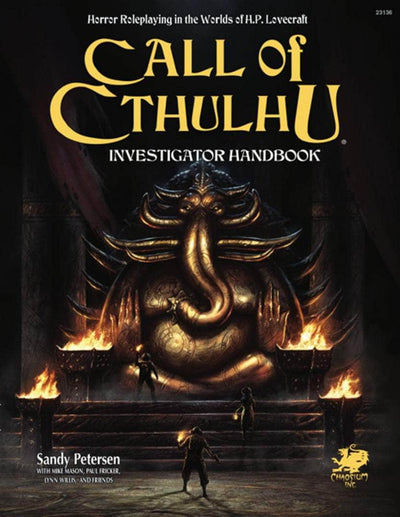 CHALL of Cthulhu: Vizsgálók Handbook Deluxe Mointerette (kiskereskedelmi kiadás) Kiskereskedelmi szerepjáték Chaosium KS001621a