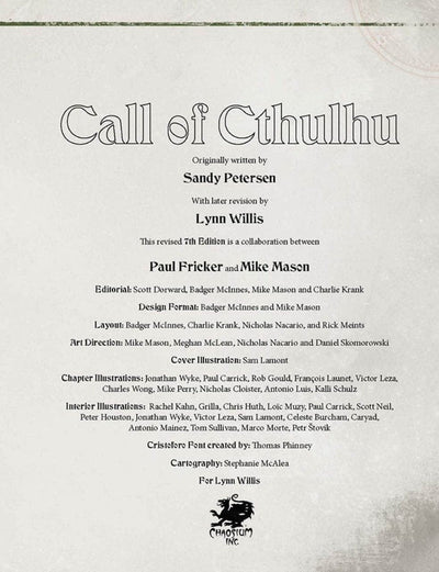 Call of Cthulhu: Keepers Handbook 40. Jubiläumsausgabe (Retail Edition) Einzelhandelsrollenspiele Spiel Chaosium KS001622A