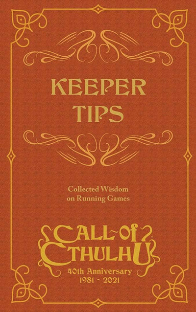 Call of Cthulhu: Tips Tips Deluxe Leatherette (Retail Edition) บทบาทการค้าปลีกเล่นเกมเสริม Chaosium KS001624A