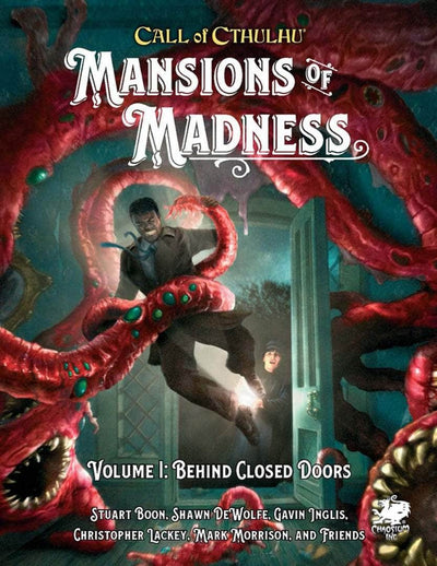 Call of Cthulhu: Mansions of Madness Volume 1 Behind Drzwi zamknięte w twardej oprawie (wydanie detaliczne) Role Gra Gra Supplement Chaosium KS001626A