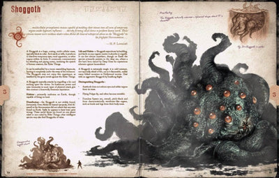 Call of Cthulhu: คู่มือภาคสนามของ S. Petersen to Lovecraftian Horrors Hardback (Retail Edition) บทบาทการค้าปลีกเล่นเกมเสริมเกม Chaosium KS001628A