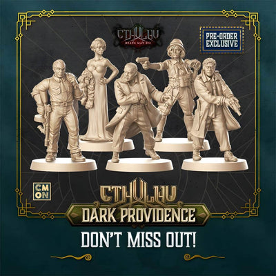 Cthulhu Death May Die: Dark Providence Promo Investigator Bundle (Retail Pre-Order Edition) Retail Board Game Supplement CMON KS001635A