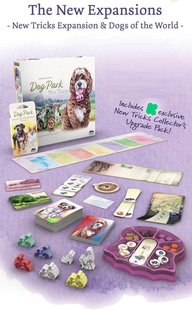 Dog Park: New Tricks+Dogs of The World Kickstarter Board Game by