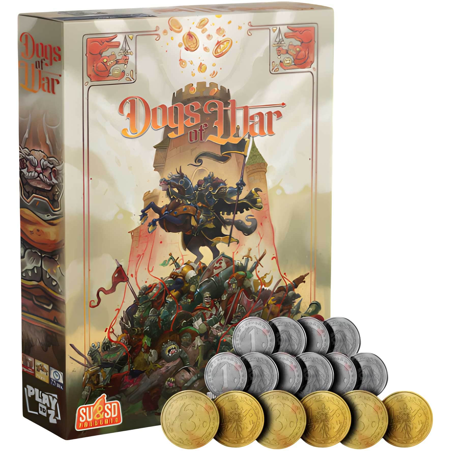 Dogs of War Plus Metal Coins (Kickstarter Pre-Order Special) Kickstarter Board Game Play To Z Games KS000385