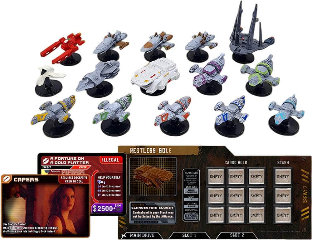 Firefly: Spelet 10-årsjubileumsutgåva Veteran Pilots Upgrade Kit (Retail Pre-Order Edition) Kickstarter Board Game Supplement Gale Force 9 KS001588B