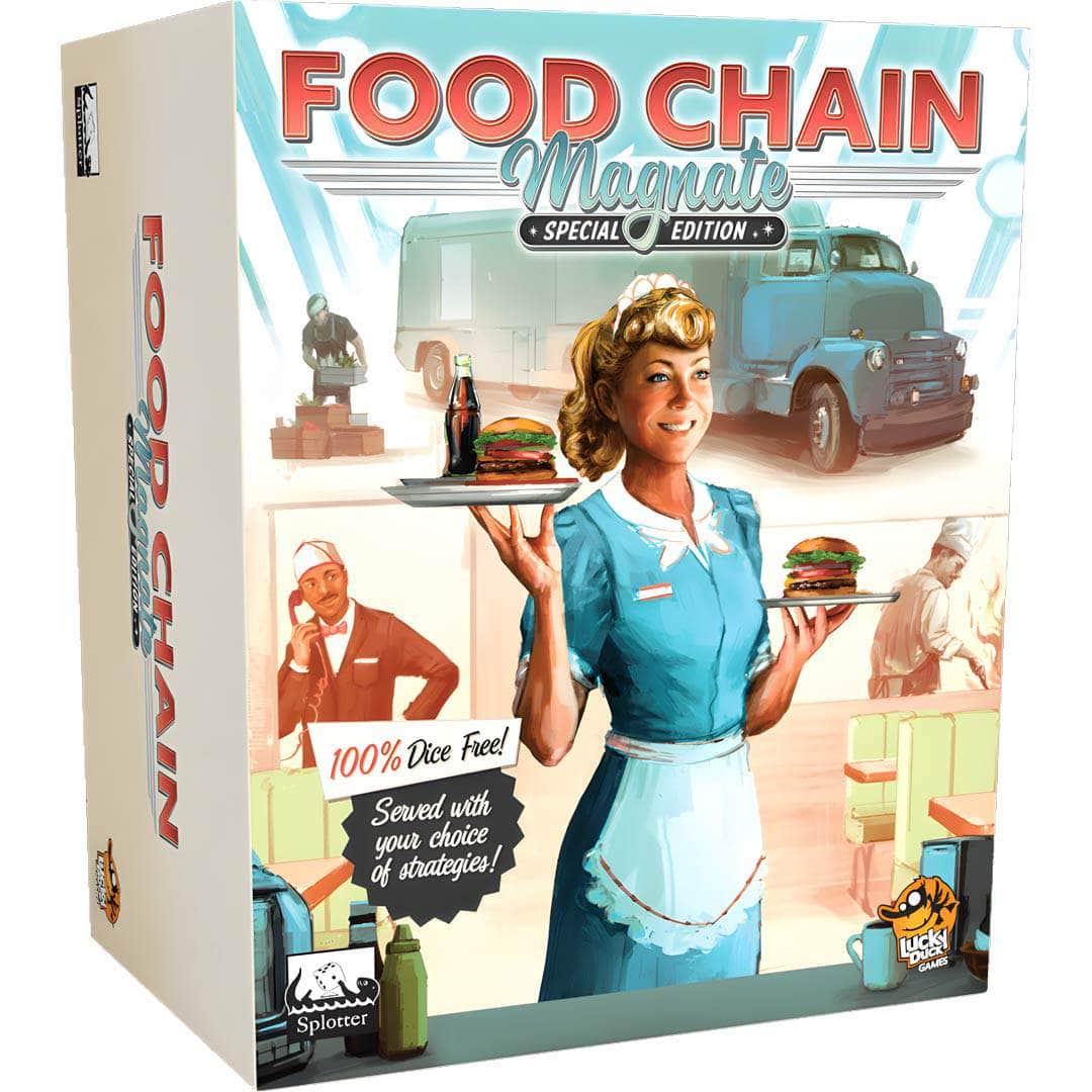 Magnate della catena alimentare: Pledge Collectors (Retail Pre-Order Edition) Kickstarter Board Game Lucky Duck Games KS001647A