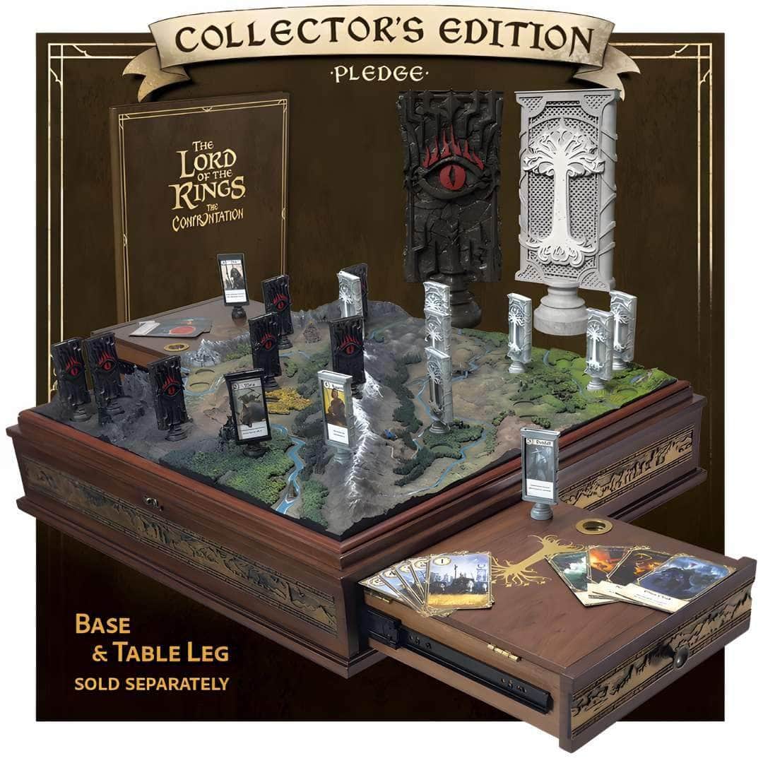 Lord of The Rings: The Confrontation Ultimate Collectors Edition Plus Base & Table Leg (Kickstarter Pre-Order Special) Kickstarter Board Game Ghost Galaxy KS001973A