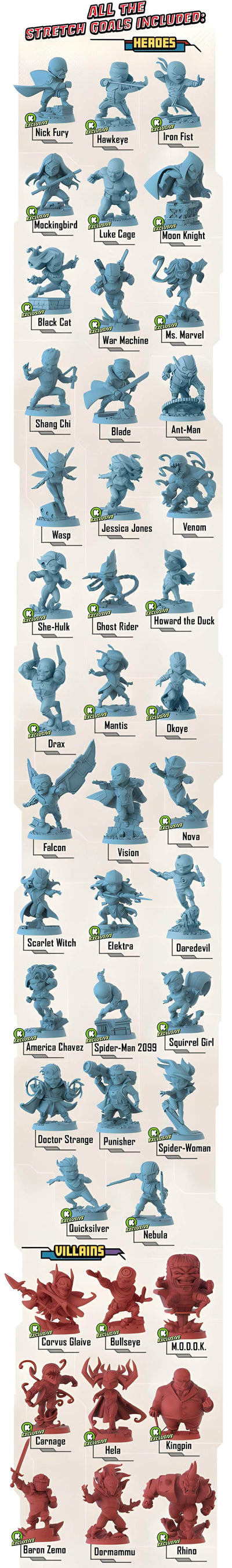 Marvel United: Kickstarter Promos Box (Kickstarter förbeställning Special) Kickstarter Board Game Expansion CMON KS001666A