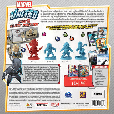 Marvel United：Rise of the Black Panther（Retail Pre-Order Edition）小売ボードゲーム拡張 CMON KS001667A