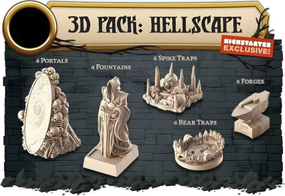 Massive Darkness 2: 3D Hellscape Pack (Kickstarterin ennakkotilaus Special) Kickstarter Board Game -lisävaruste CMON KS001680A