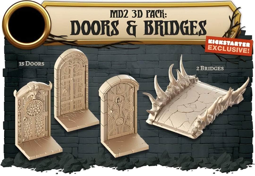 Massive Darkness 2: 3D Pack of Doors & Bridges (Kickstarter Pre-Order Special) Accesorio de juego de mesa Kickstarter CMON KS001679A