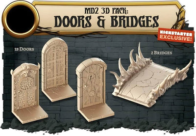 Massive Darkness 2: 3D Pack of Doors &amp; Bridges (Kickstarter förbeställning Special) Kickstarter Board Game Accessory CMON KS001679A