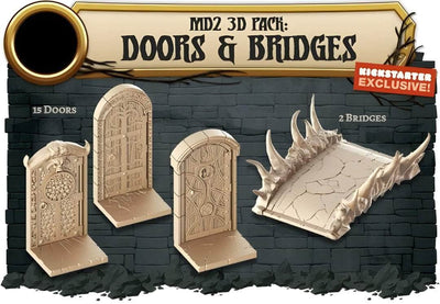 Escuridão maciça 2: 3D Pacote de portas e pontes (Kickstarter Pré-encomenda especial) Acessório de jogo de tabuleiro Kickstarter CMON KS001679A