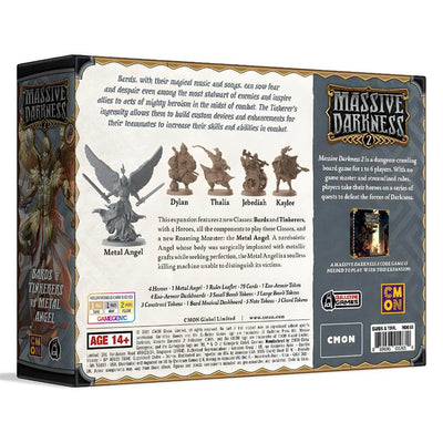 Massive Darkness 2: Bard &amp; Tinkerer gegen Metal Angel (Retail Pre-Order Edition) Brettspiel-Erweiterung des Einzelhandelsspiels CMON KS001681a