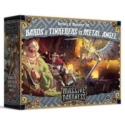 Massive Darkness 2: Bard & Tinkerer vs Metal Angel (édition de précommande de vente au détail) Extension du jeu de vente au détail CMON KS001681A