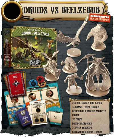 Escuridão maciça 2: Druids vs Beelzebub (Kickstarter Pré-encomenda especial) Expansão do jogo de tabuleiro Kickstarter CMON KS001684A