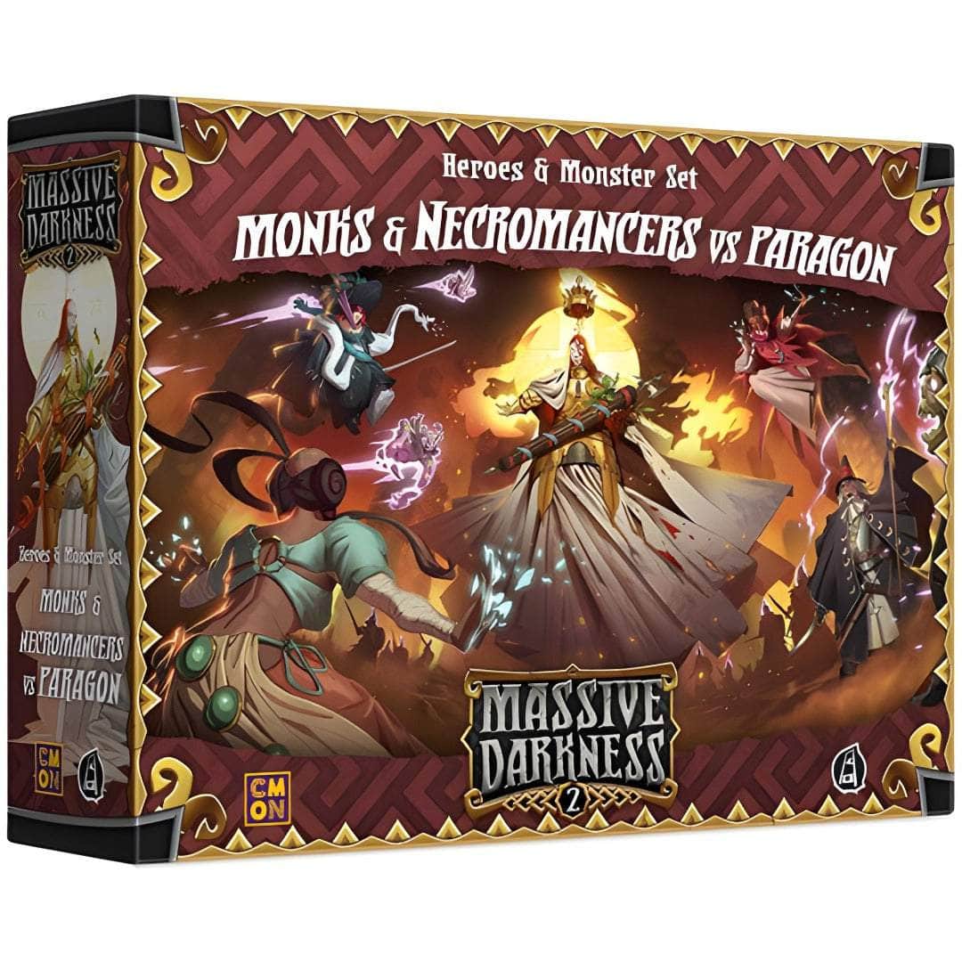 Escuridão maciça 2: Monk & Necromancer vs The Paragon (Edição de pré-encomenda de varejo) Expansão do jogo de tabuleiro de varejo CMON KS001692A