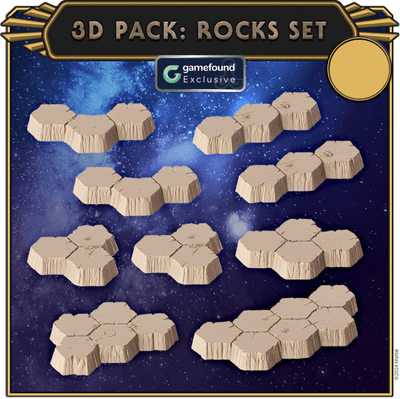 Masters of The Universe: 3D Pack Rocks Set (Kickstarter Pre-Order Special) Kickstarter Board Game Accessory CMON KS002009A