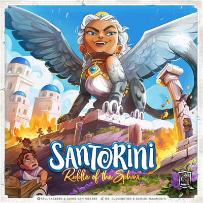 Santorini: Riddle of the Sphinx Synth Edition Plus Acrylic Tokens Bundle (Kickstarter Pre-Order Special) Kickstarter Board Game Expansion Roxley Games KS001446A