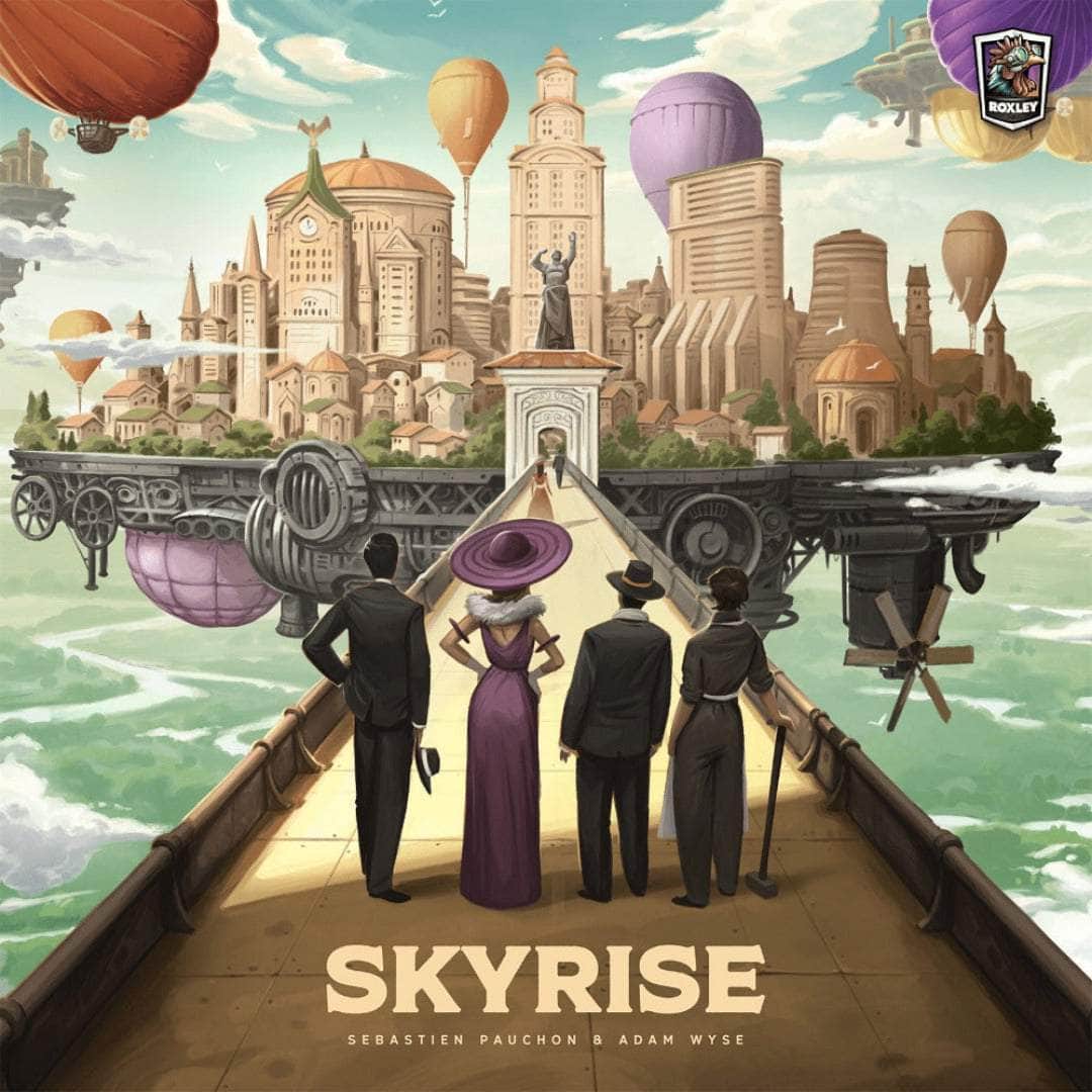 Skyrise: מהדורת האספנים בתוספת מיני מיני ואסימוני עץ שוטפים מראש (Kickstarterpre-Order Special) משחק לוח קיקסטארטר Roxley Games KS001334A