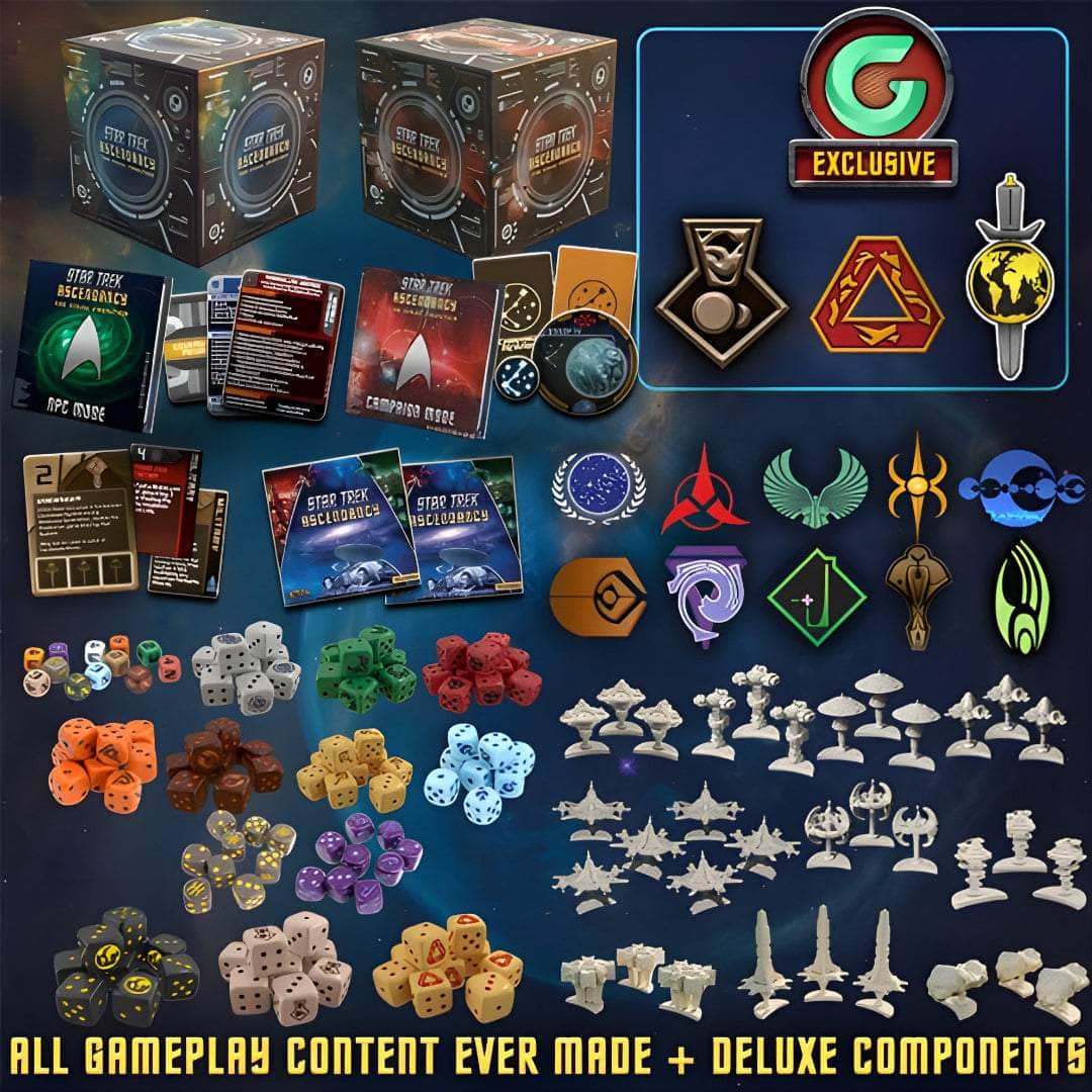 Star Trek Ascendancy: The Final Frontier Deluxe Kickstarter Board Game All-In Tier Kickstarter Edition by Gale Force 9