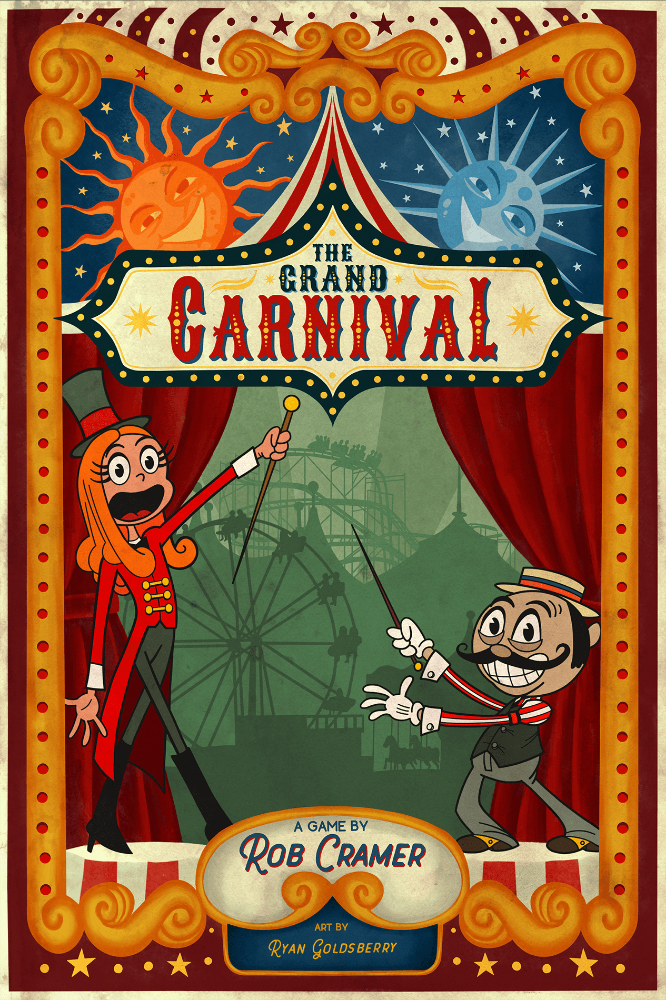 The Grand Carnival Plus no pacote de expansão da estrada (Kickstarter Pré-encomenda especial) jogo de tabuleiro Kickstarter Uproarious Games KS001454A
