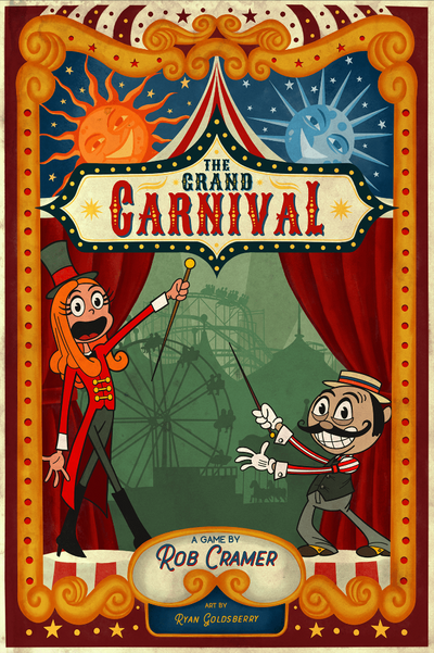 حزمة توسيع Grand Carnival Plus On The Road (الطلب المسبق الخاص بـ Kickstarter) لعبة Kickstarter Board Uproarious Games KS001454A
