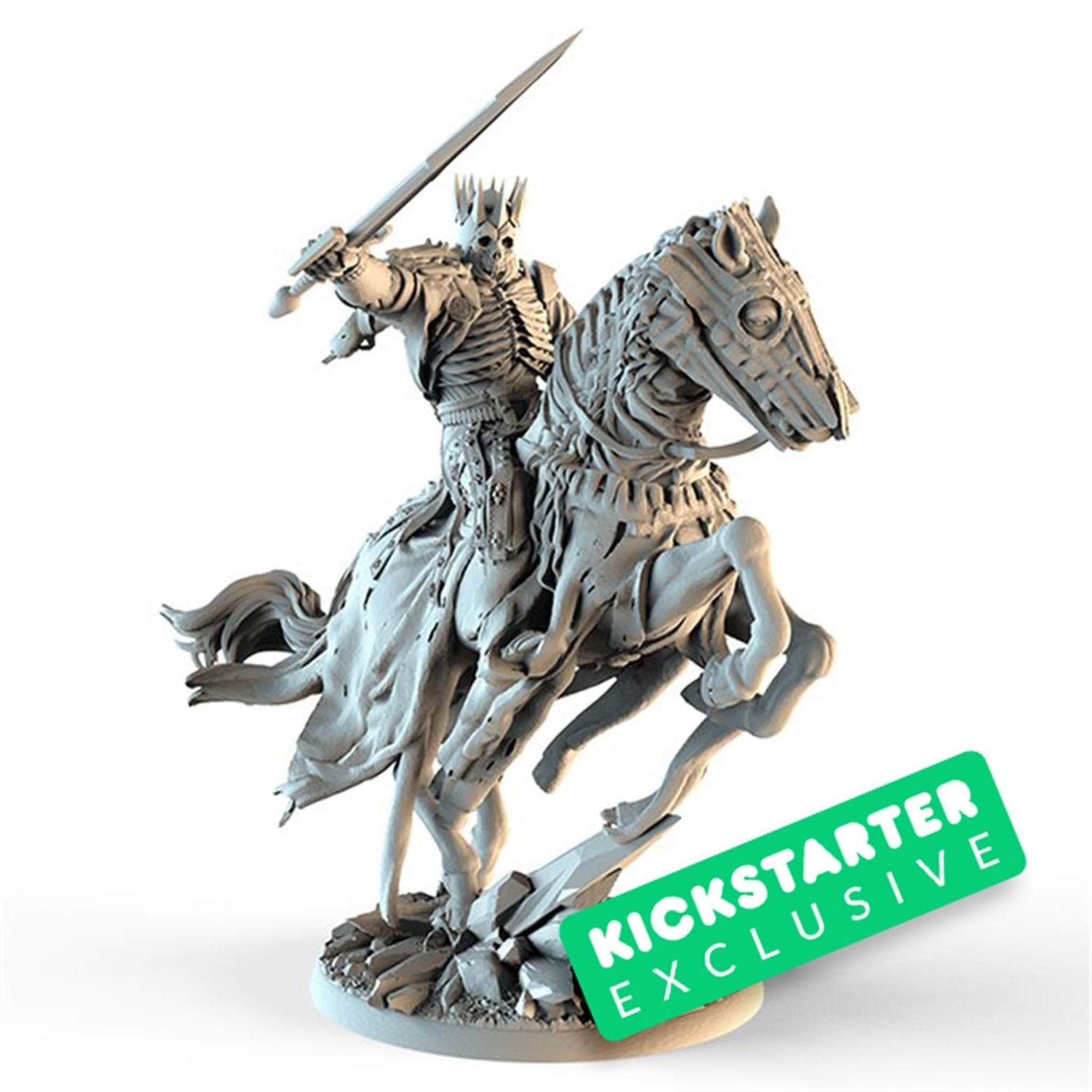 The Witcher: Old World Mounted Eredin Miniature (Unpainted) (Kickstarter Pre-Order Special) การขยายเกมกระดาน Kickstarter Go On Board KS001114J