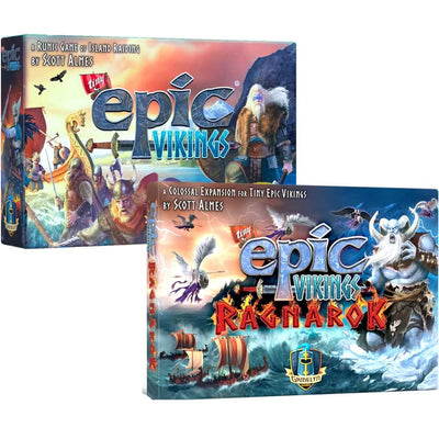 Tiny Epic Vikings: إصدار Deluxe Edition بالإضافة إلى توسيع Ragnarok (Kickstarter Special) لعبة Kickstarter Board Gamelyn Games KS001582A
